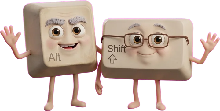 Alt and Shift, the keyboard duo